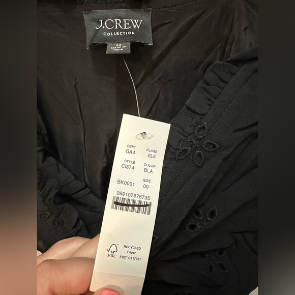 NWT! J.Crew Collection eyelet maxi slip dress. Size 00 $398 - Picture 5 of 8